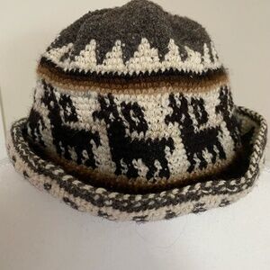 Alpaca Wool Hand Knit Peruvian Hat- Alpaca Design